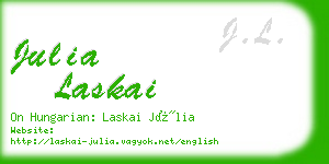 julia laskai business card